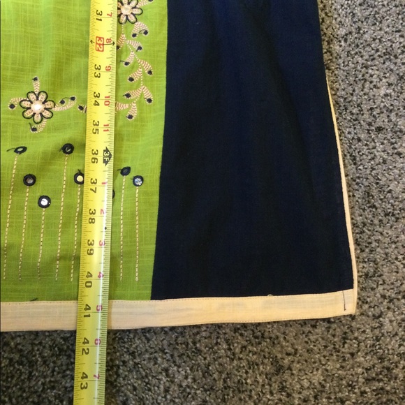 XXL Green and navy dress/tunic top from India - Picture 10 of 11